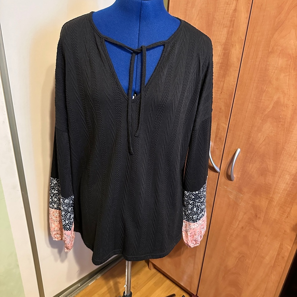 Oversized Boutique Boho Long Sleeve Top